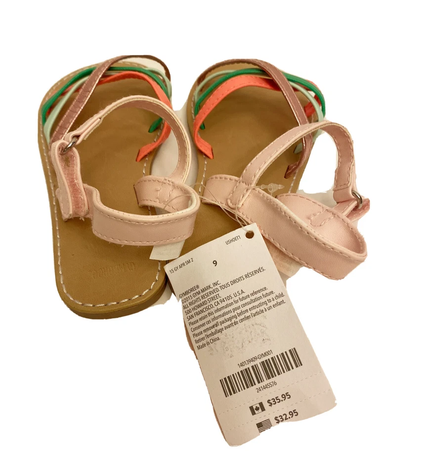 Sandalias Gymboree Island Cruise talla 9 tropicales con tiras zapatos-NUEVAS CON ETIQUETAS Foto 3 de 3