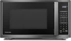 Compact 0.9 Cu Ft Microwave Oven with 6 Auto Menus & Child Lock, Black Steel