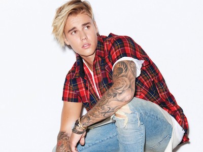 Justin Bieber (flannel) 24 X 36\