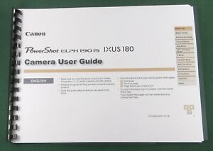 Canon ELPH 190 IXUS 180 Instruction Manual: Full Color with Protective