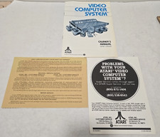 1980 Atari CX2600A Owner's manual for Video Computer System Blue BONUS