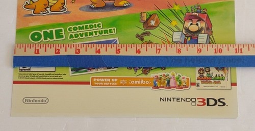Mario & Luigi Paper Jam Nintendo 3DS Store Display 17" X 11" plástico - Imagen 3 de 7