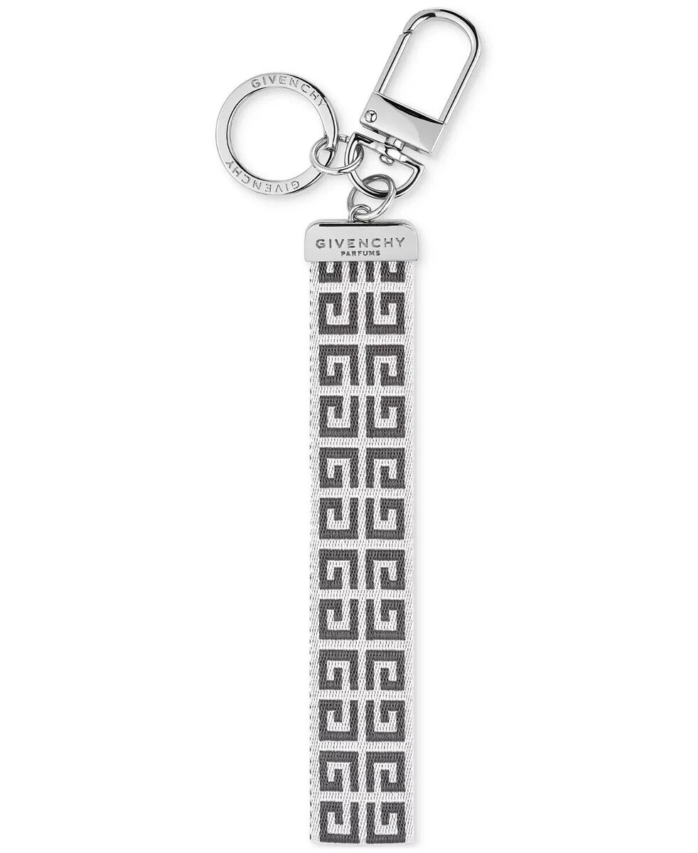 Givenchy 4G Unisex Silver Key Ring Key Chain Holder Jacquard Givenchy 4G Unisex Silver Key Ring Key Chain Holder Jacquard