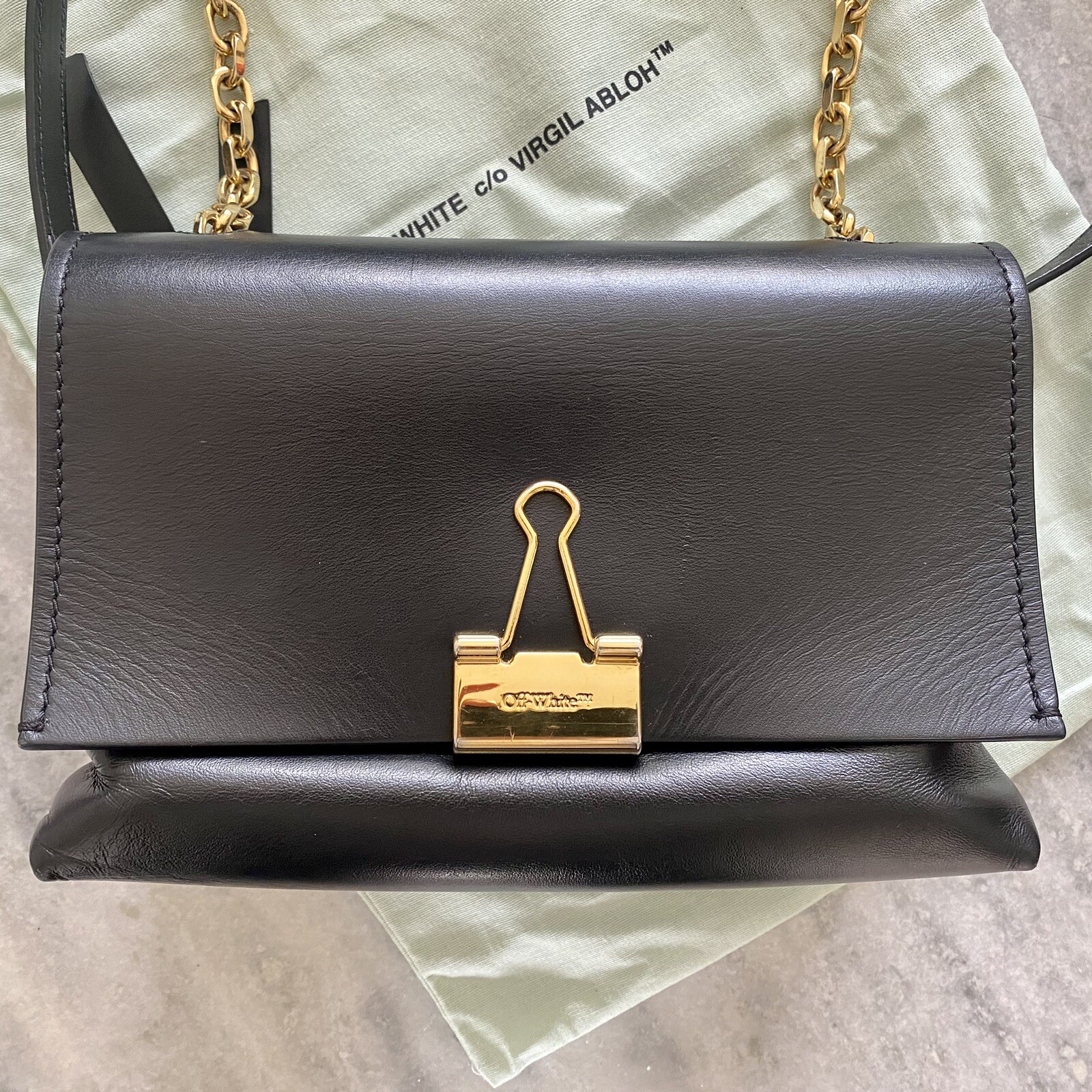 OFF-WHITE Binder Medium Soft Leather Shoulder Bag - image 3