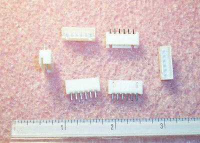 QTY (100) 6 POSITION SHIELDED VERTICAL TOP ENTRY HEADERS 2.5mm B6B-XH-A ROHS
