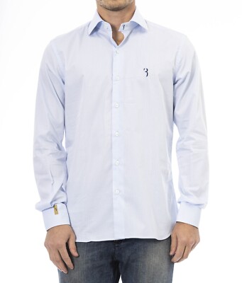 billionaire dress shirts Billionaire Men's Shirts FLAVIO R FIT sky color 100%Cotton sizes: 39-45