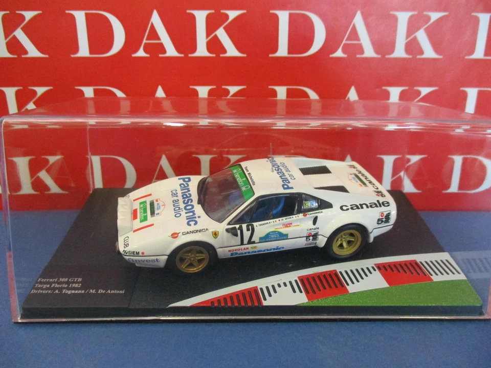Die cast 1/43 Modellino Auto Ferrari 308 GTB Targa Florio 1982 A. Tognana - Immagine 4 di 4