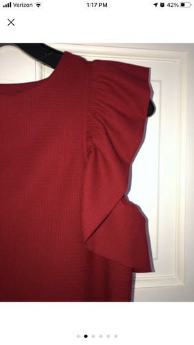 Rachel Zoe May Structured Ruffle Sleeve Top Size 8 New No Tags - Picture 6 of 9
