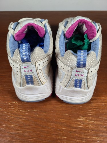 Nike Run 34 Red Pink White Retro Look Running Trainers Women Size 5.5 (Youth 4Y) - Picture 7 of 8