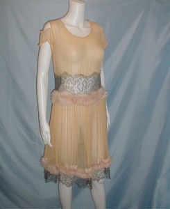 metallic flapper dress