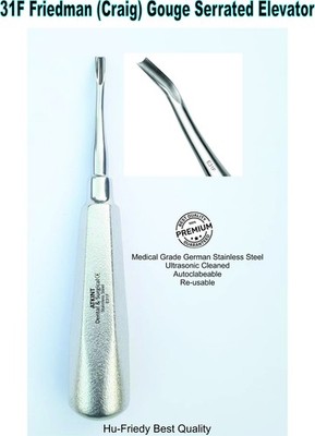 Dental Hu Friedy 31 Friedman - E31F Craig Gouge Serrated Elevators