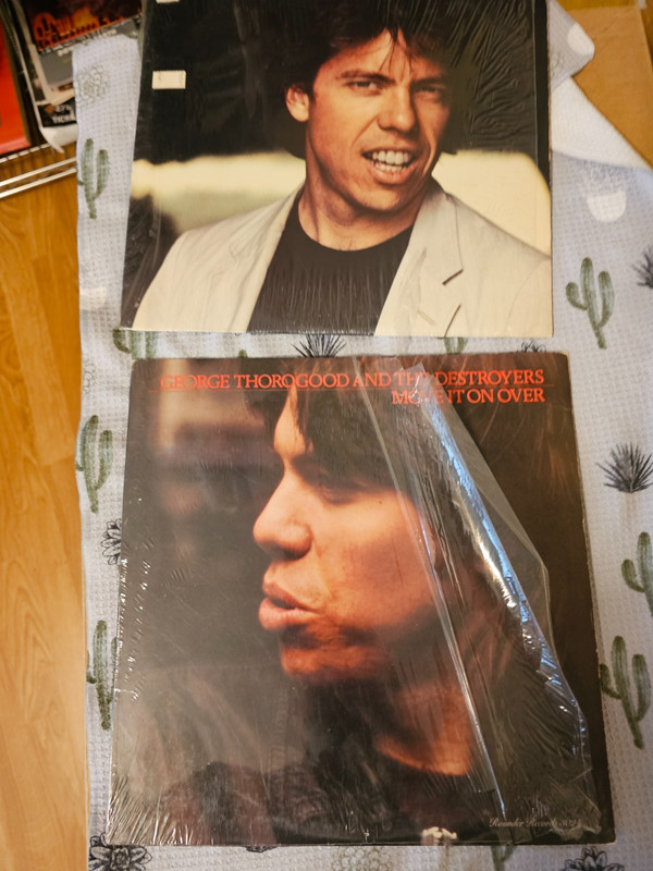 2 used George Thorogood vinyls - both play great!