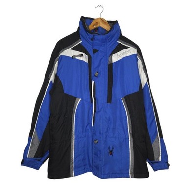 Spider Skijacke Herren L blau weiß Snowboard Skate Tarantell Activewear warm