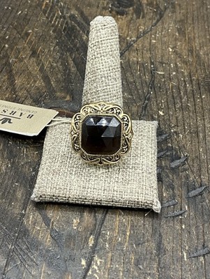 Barse Piazza Ring- Smoky Quartz- Bronze- 12- NWT