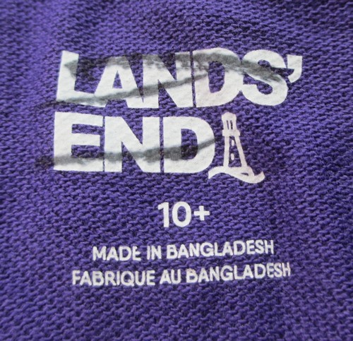 LANDS END Purple School Uniform Short Sleeve Mesh Polo Dress Girls 10+ Plus NEW - Picture 6 of 6