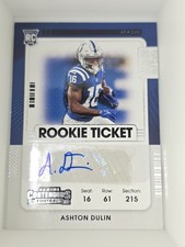 2021 Ashton Dulin Contenders Rookie Ticket Auto #232 Indianapolis Colts RC