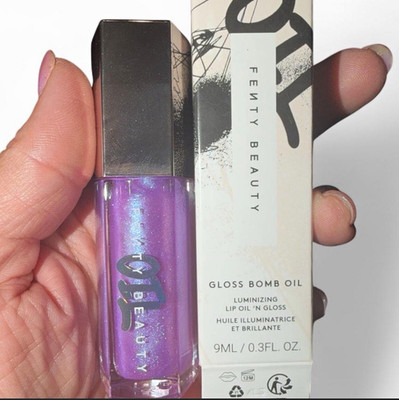 Fenty Beauty Gloss Bomb Oil Lip Oil Shimmer Long Lasting Purple 0.3 fl oz