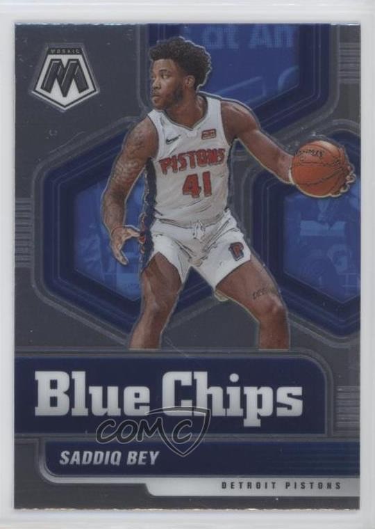 2020-21 Panini Mosaic Blue Chips Saddiq Bey #4 fm0