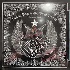 Signed Album Jimmy Page Autographed Vinyl Black Crows Live At Greek w/ Frame