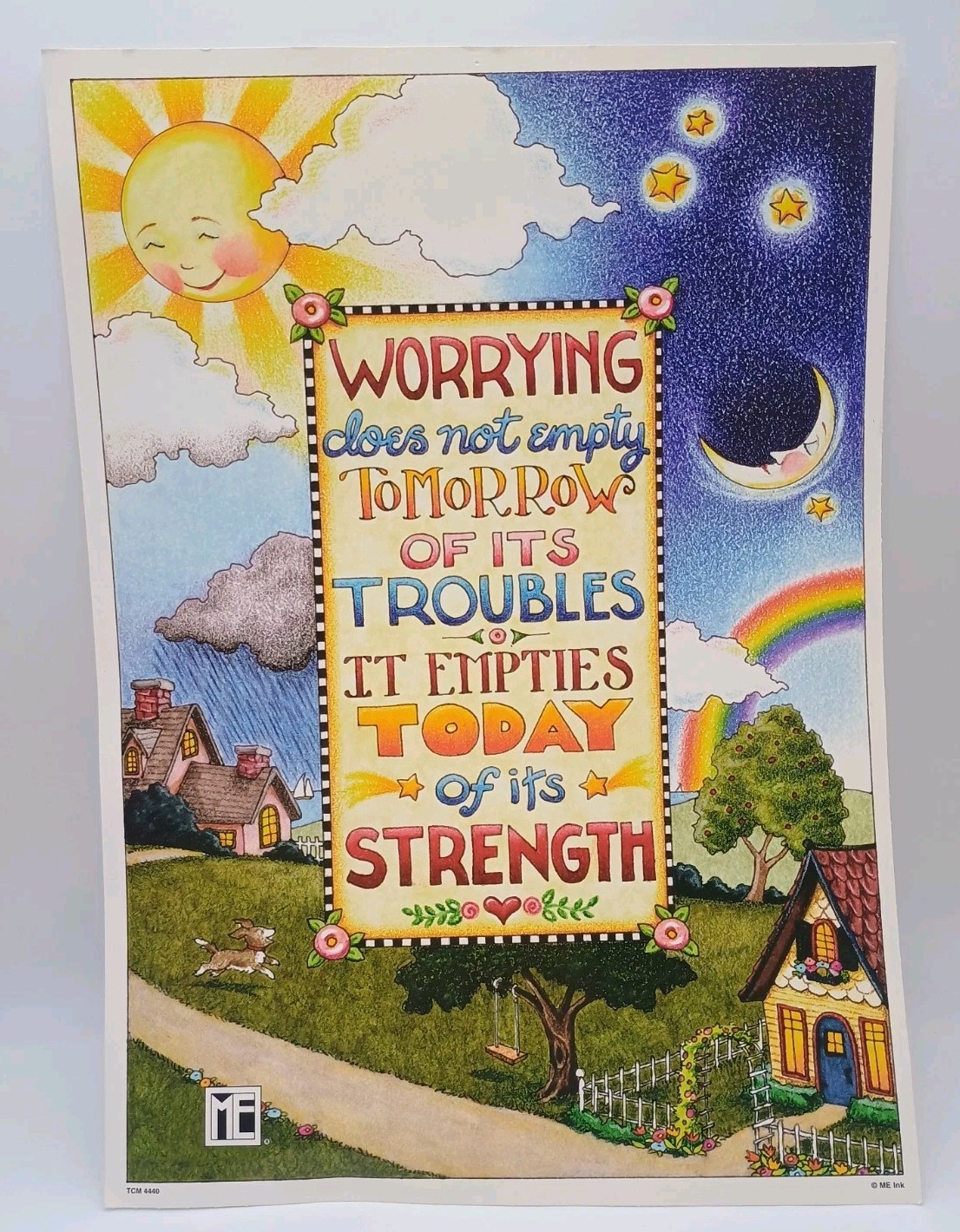 Mary Engelbreit Poster Worrying Does Not Empty Tomorrow Of Its Troubles Unframed