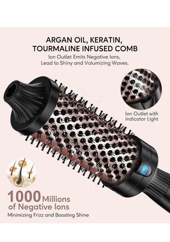 Thermal Brush 45mm, Double MCH Ceramic Curling Tong Tourmaline Ionic 2 in 1 - Picture 2 of 6