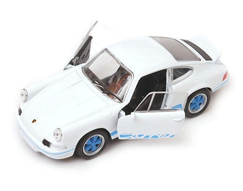 Porsche 911 Carrera RS 2.7 Car Model White Toy Diecast 1:34-1:39 Scale Welly - Picture 2 of 5