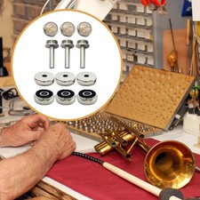 Trumpet Valve Finger Buttons Caps and Rods Set Replace for Brass Instruments