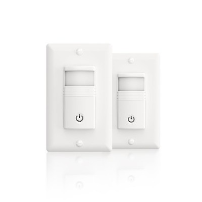 ECOELER Motion Detector Light Switch PIR Infrared Sensor Adjustable 2-Pack UL/FC