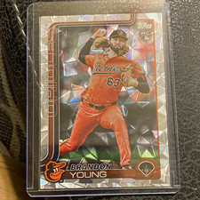 Topps Update 2025 Brandon Young Baltimore Orioles US97 Rookie Baseball Card. rookie card picture