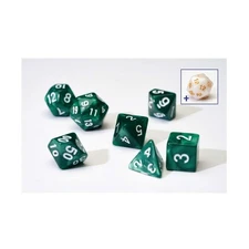 Sirius Dice Poly Set - Pearl Green w/White (8) New