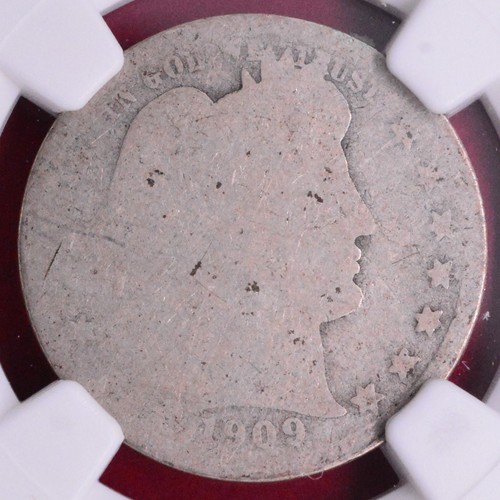 NGC POOR-1! 1909 LOWBALL BARBER QUARTER