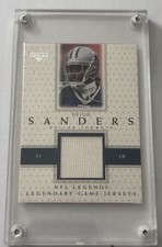 DEION SANDERS Cowboys 2000 Upper Deck Legends Legendary Jersey Patch Relic 