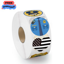 1200 Pcs 6 Styles Police Stickers For Kids Party Favors Name Tag 1.5 Inchpolic