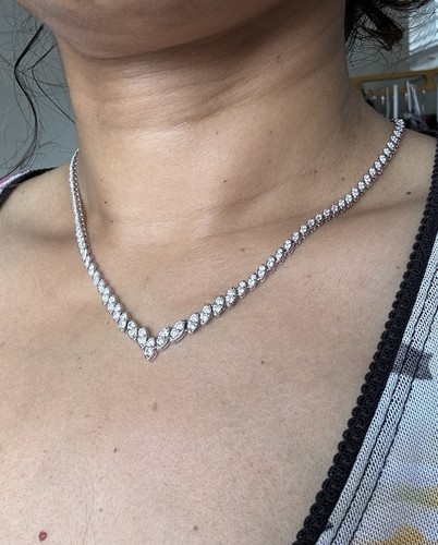 5ct Natural Diamond Necklace in Platinum
