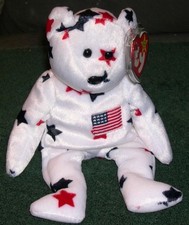 Glory the Bear, Ty Beanie Baby 1998 , With Tags, PE Pellets