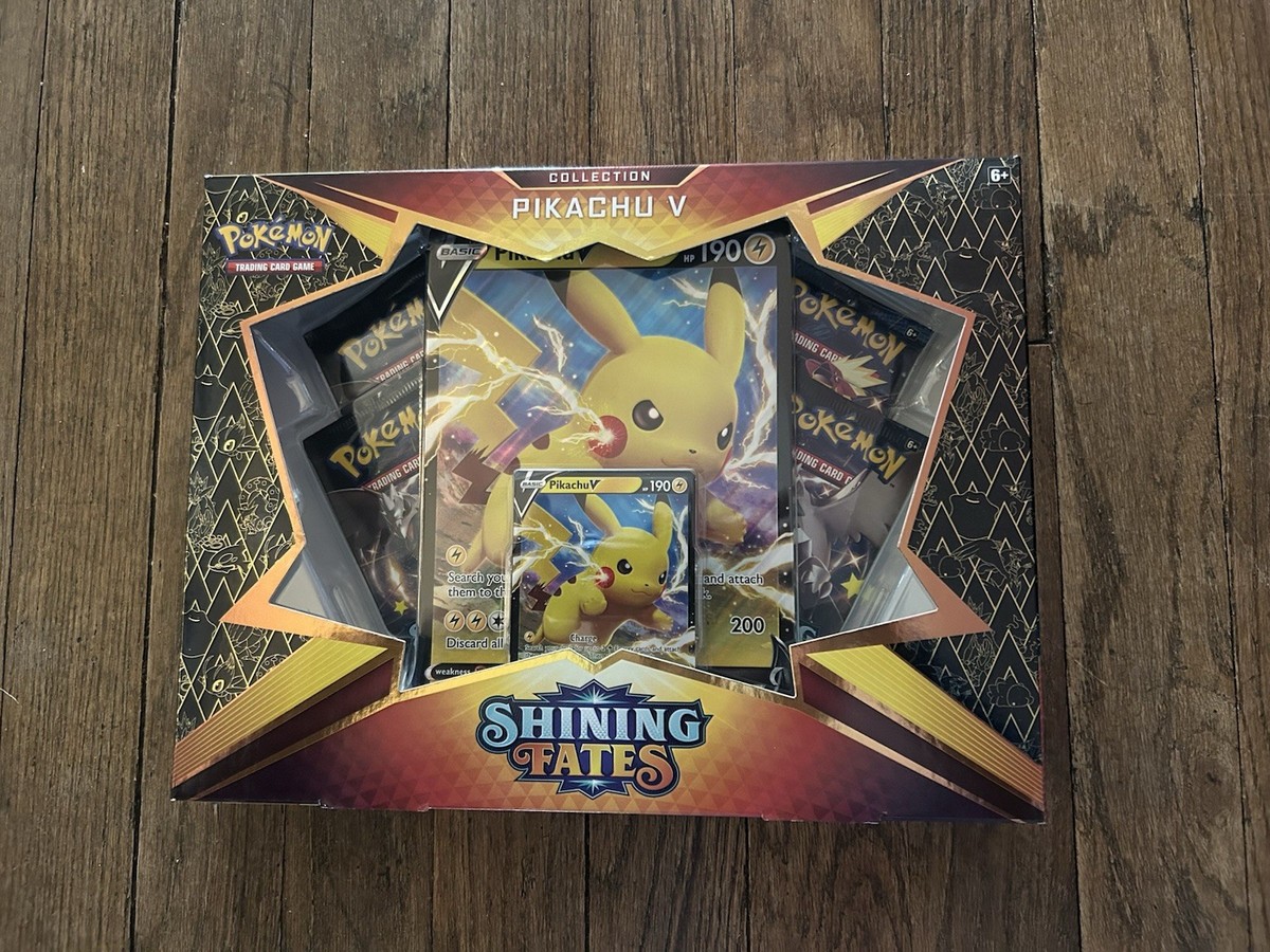 Pokemon Pikachu TCG Shining Fates v Collection Factory Sealed Box