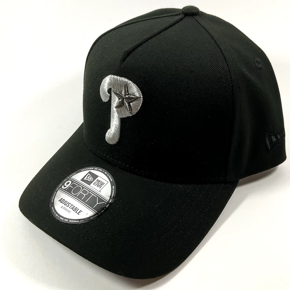 Gorra New Era PHI Phillies Exclusiva Negra Gunmetal 9FORTY A-Frame Snapback Foto 3 de 4