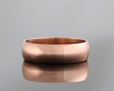 Polished Copper Band, Pure Copper Ring, Half Round Unisex Men Women Jewelry Gift