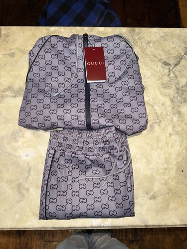 Gucci GG GIACCA NEOPRENE ZIP XL e pantaloni XL nuovo sconto 70% prezzo al dettaglio