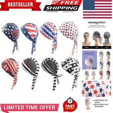8 Pack Do Rag Skull Caps for Men Sweat Wicking Doo Rags Cooling Helmet Liner ...