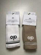 2 Pairs Alo Unisex Throwback Socks Brand New with Tags