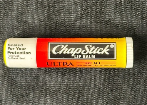 VERY RARE~CHAPSTICK ULTRA SPF-30 CHAPSTICK LIP BALM TUBE~PLASTIC SEALED - Picture 2 of 5