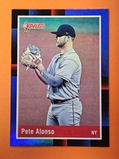 2022 Panini Donruss Pete Alonso #247b Blue Holo Image Variation 1988 Retro