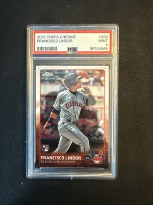 2015 Topps Chrome - Francisco Lindor #202 Rookie SP PSA 9