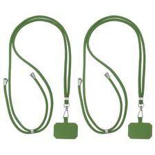 2Pcs Smart Phone Lanyard Universal Lanyard with Phone Patch, Grass Green