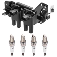 Ignition Coil & Spark plugs OEM For 2001-2005 Hyundai Accent 1.6L L4 DOHC UF424