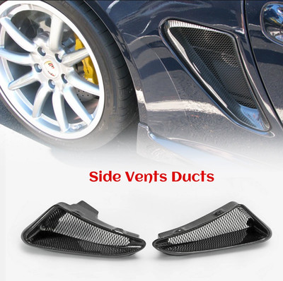 Carbon Fiber For Porsche Cayman Boxster 987 Side Air Intake Vent Scoop Cover