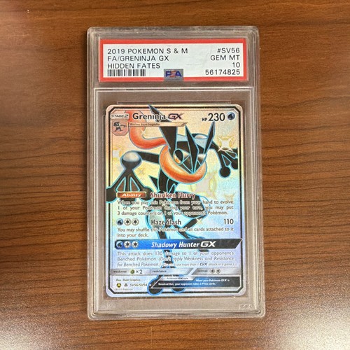 Greninja GX SV56/SV94 PSA 10 Hidden Fates Shiny Vault Full Art