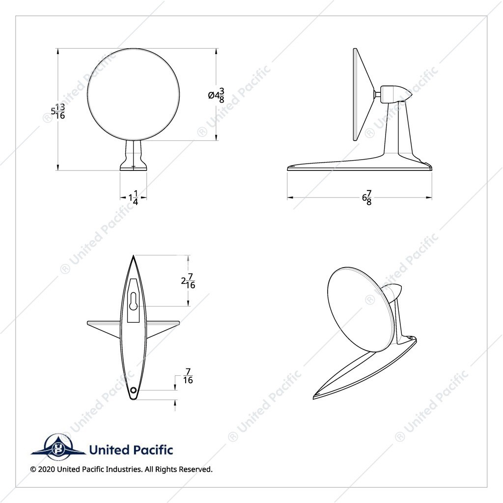 United Pacific 1955-1957 Chevy Passenger Car Exterior Mirror