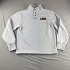 LSU Tigers League Polo Sweater Mens S Gray 1/4 Snap Sweatshirt Preppy Golf READ